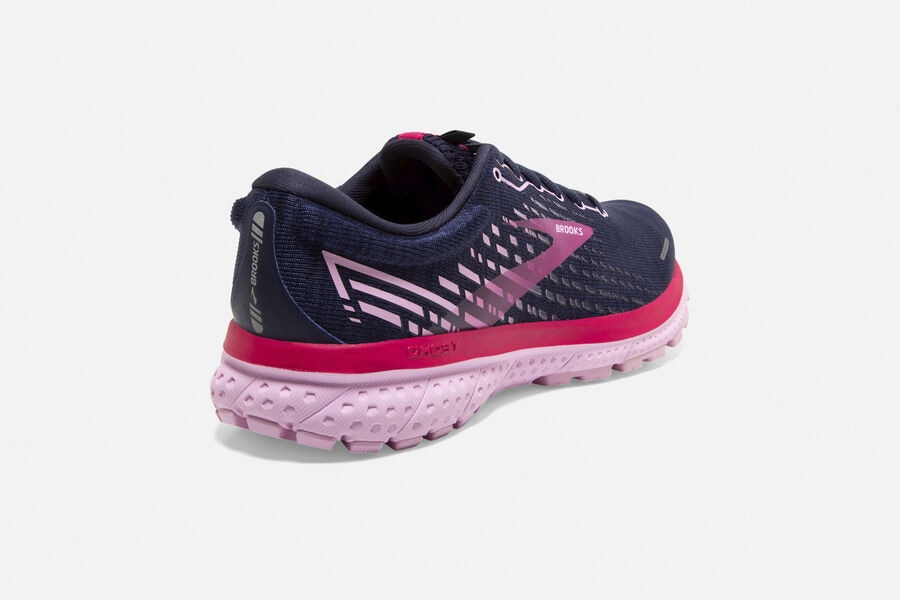 Brooks Running Shoes - Ghost 13 Road Womens - Navy/Red - DUO-397201